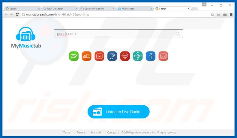 musictabsearch.com browser hijacker