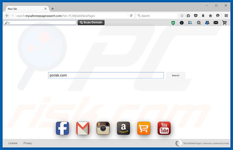 search.mysafenewpagessearch.com browser hijacker