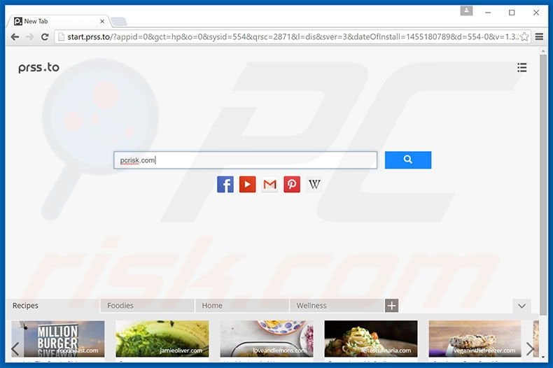 start.prss.to browser hijacker
