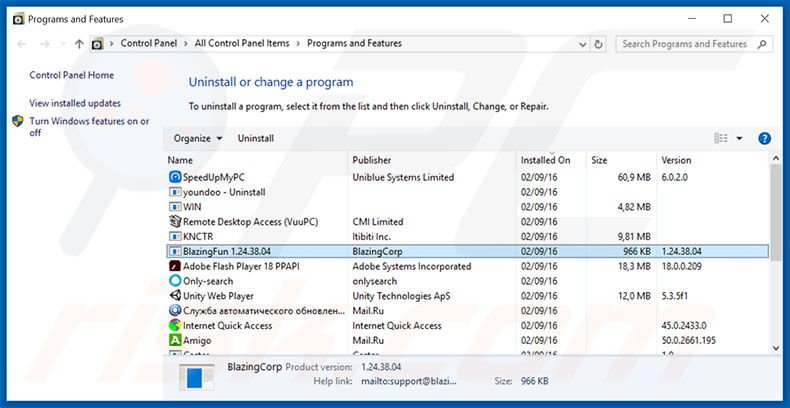 TechFreeHelp adware uninstall via Control Panel