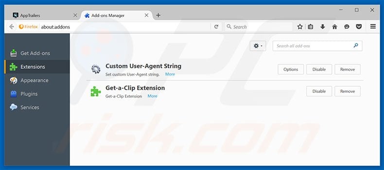 Removing search.myprivacyswitch.com related Mozilla Firefox extensions