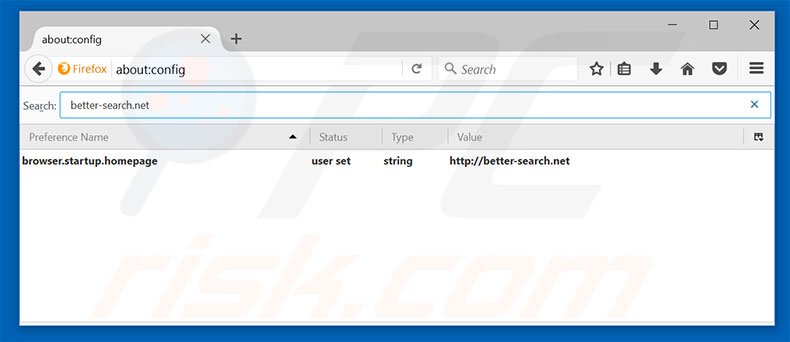 Removing better-search.net from Mozilla Firefox default search engine