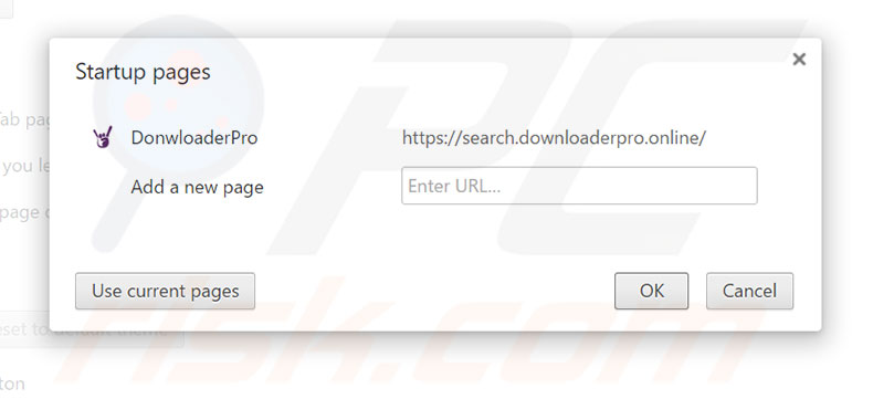 Removing search.downloaderpro.online from Google Chrome homepage