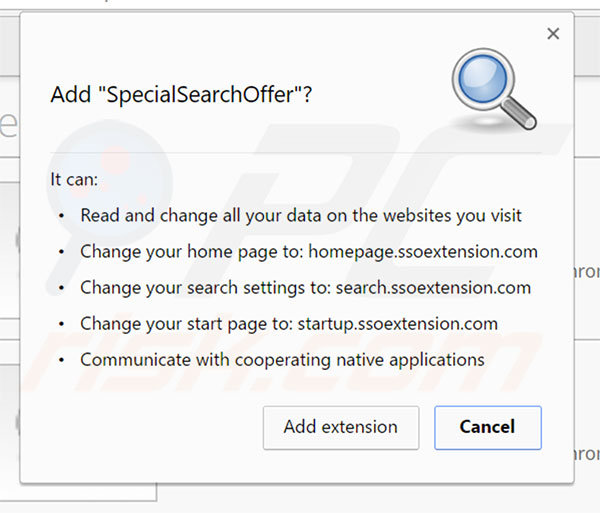 SpecialSearchOffer installation permission