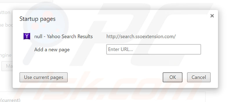 Removing search.ssoextension.com from Google Chrome homepage