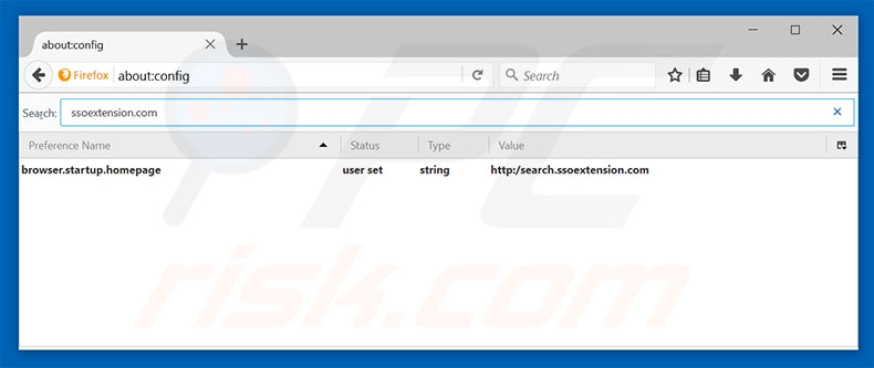 Removing search.ssoextension.com from Mozilla Firefox default search engine