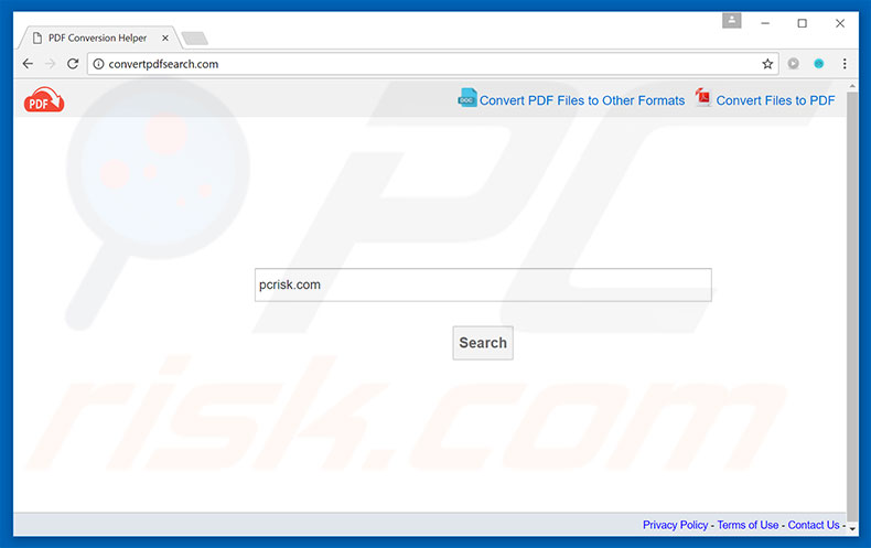 convertpdfsearch.com browser hijacker