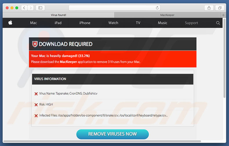 Trojan Virus Scam (Mac) - virus removal 