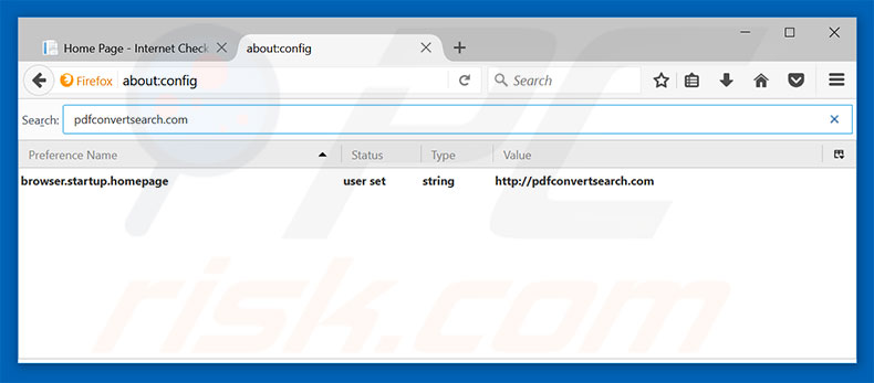 Removing pdfconvertsearch.com from Mozilla Firefox default search engine