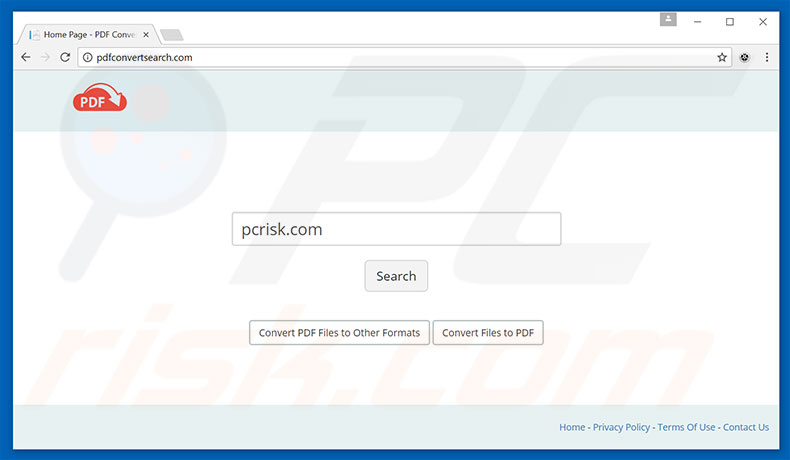 pdfconvertsearch.com browser hijacker