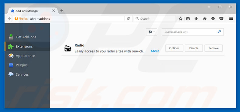 Removing zipfilesearch.com related Mozilla Firefox extensions