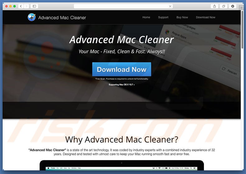 advanced mac cleaner pop up remove