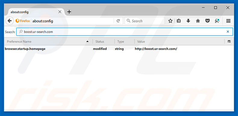 Removing boost.ur-search.com from Mozilla Firefox default search engine