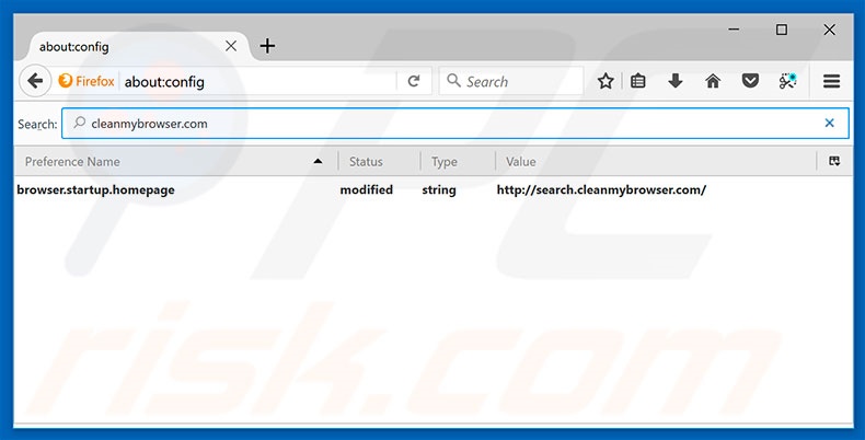 Removing search.cleanmybrowser.com from Mozilla Firefox default search engine