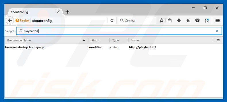 Removing playbar.biz from Mozilla Firefox default search engine