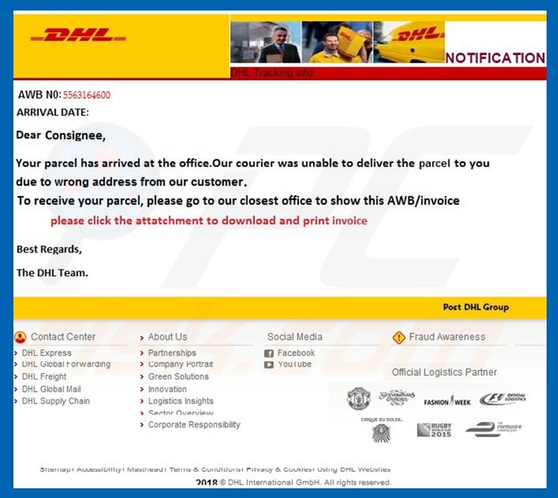 DHL Email Virus - Removal and recovery steps (updated)