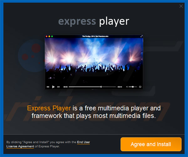 Express Player adware installer