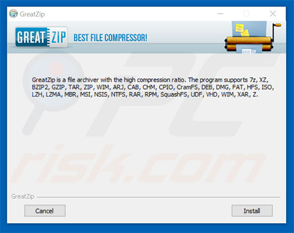 GreatZip adware installer