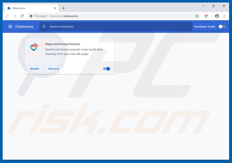 Removing search.hmapsanddrivingdirection.com related Google Chrome extensions