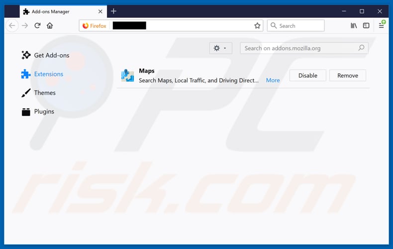 Removing search.hmapsanddrivingdirection.com related Mozilla Firefox extensions