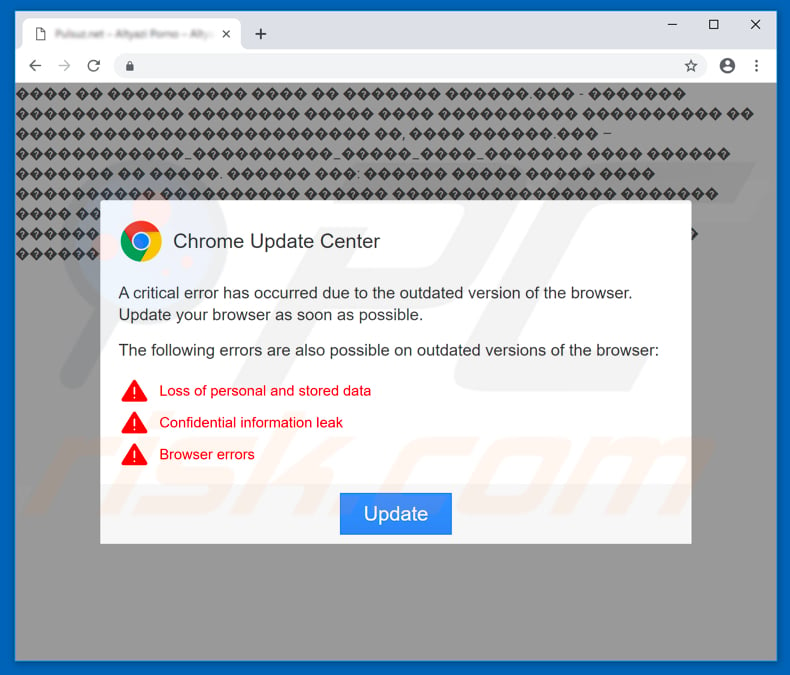 Chrome Update Center POP-UP - Malware removal instructions (updated)