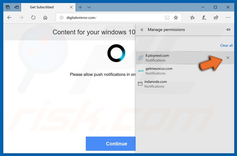 Zakázat vyskakovací' oznámení ve webovém prohlížeči Microsoft Edge