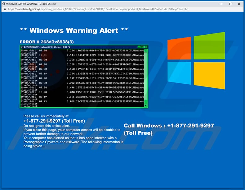 Microsoft Error 268d3x89383