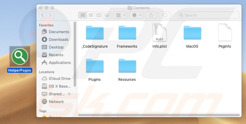 HelperPages installation folder contents