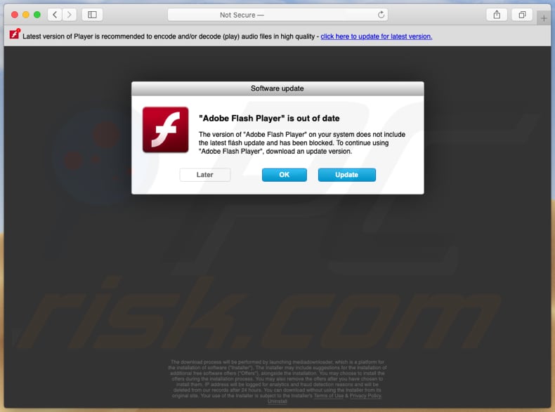 adobe flash player download keeps popping up on mac