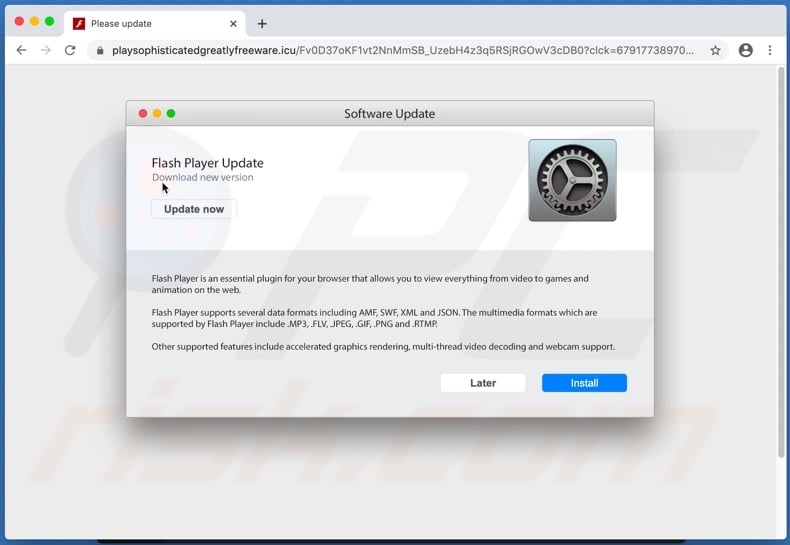 Flash Player Update Download New Version POP-UP Scam (Mac