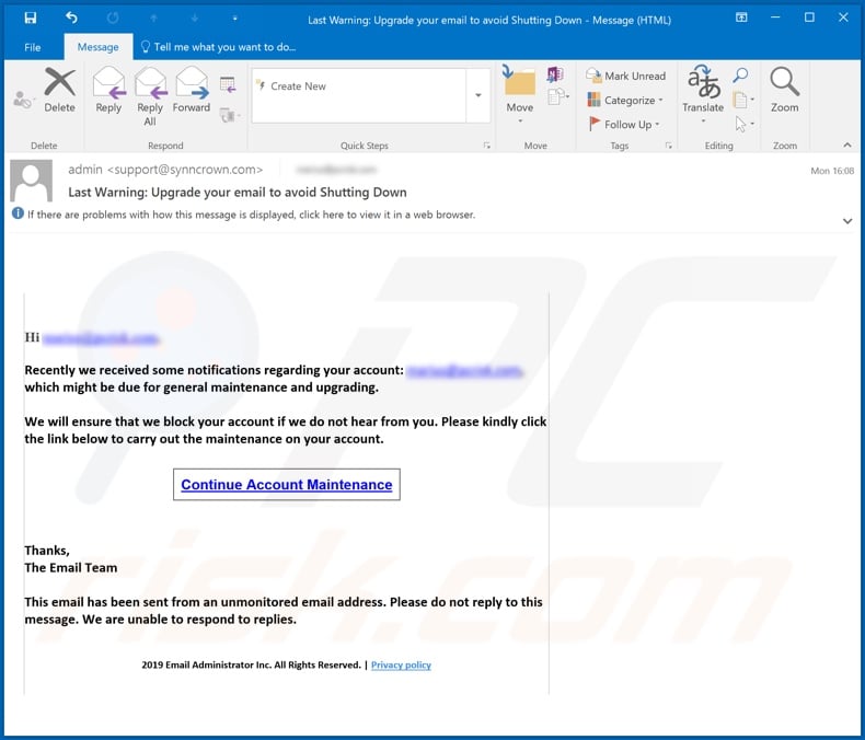 New message' email supposedly sent via LinkedIn leads to a phishing page