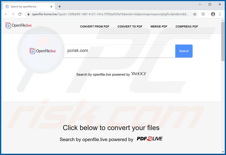 openfile.live browser hijacker