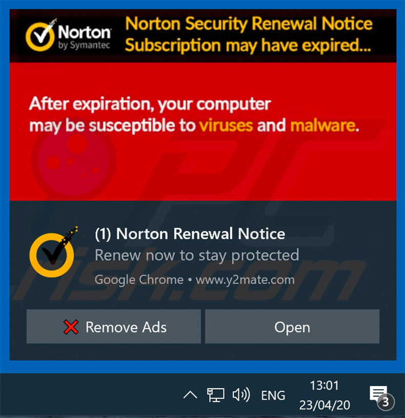 norton antivirus scam email