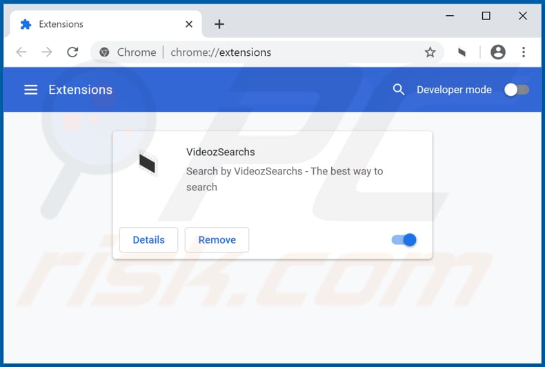 Removing feed.videoz-searchs.com related Google Chrome extensions