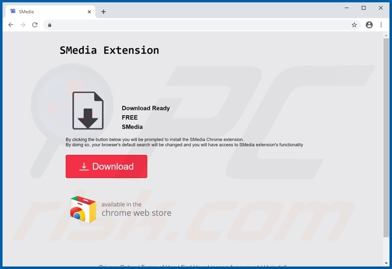 Website used to promote SMedia browser hijacker