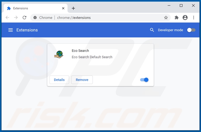 Removing ecosearch.club related Google Chrome extensions