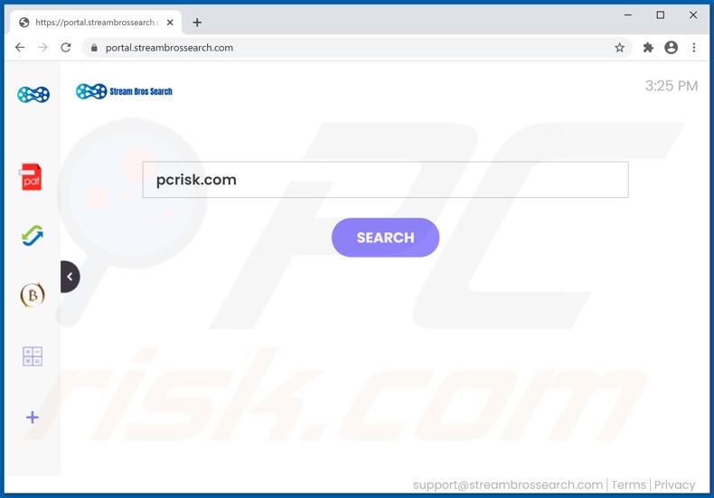 streambrossearch.com browser hijacker