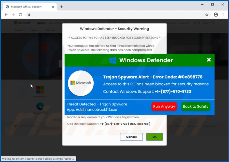 remover spyware de aviso detectado dentro do seu computador