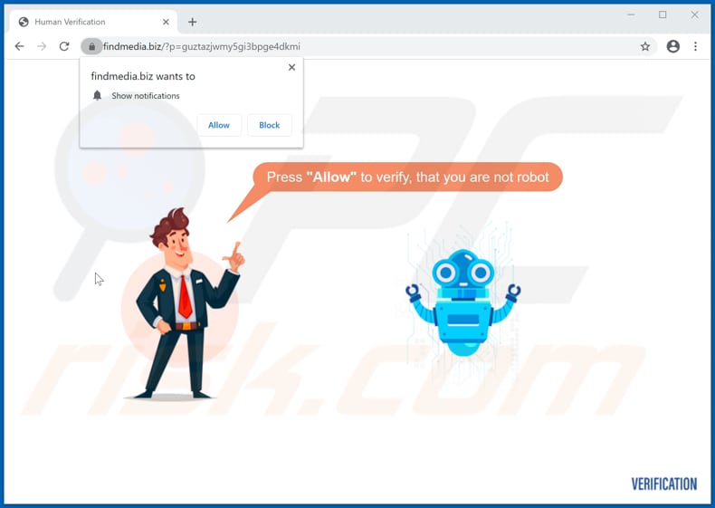 findmedia[.]biz pop-up redirects
