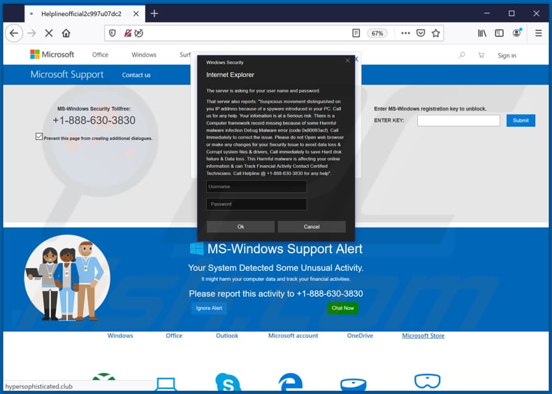 MS-Windows Support Alert POP-UP Scam - Removal and recovery steps (updated)