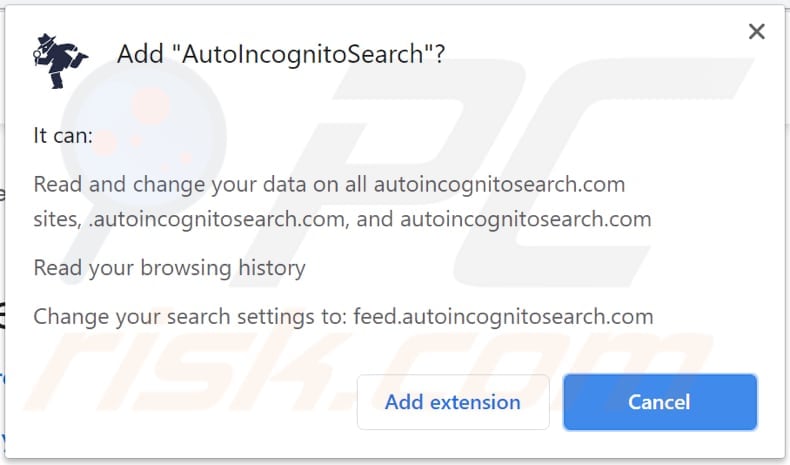 autoincognitosearch browser hijacker notification