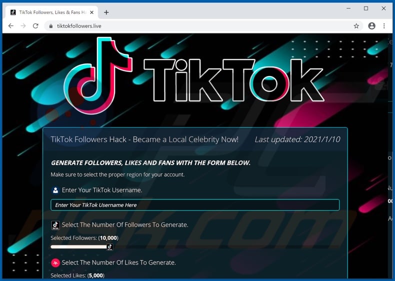 Free TikTok Followers (Fans) Generator  How to get followers, Free  followers, Free followers on instagram
