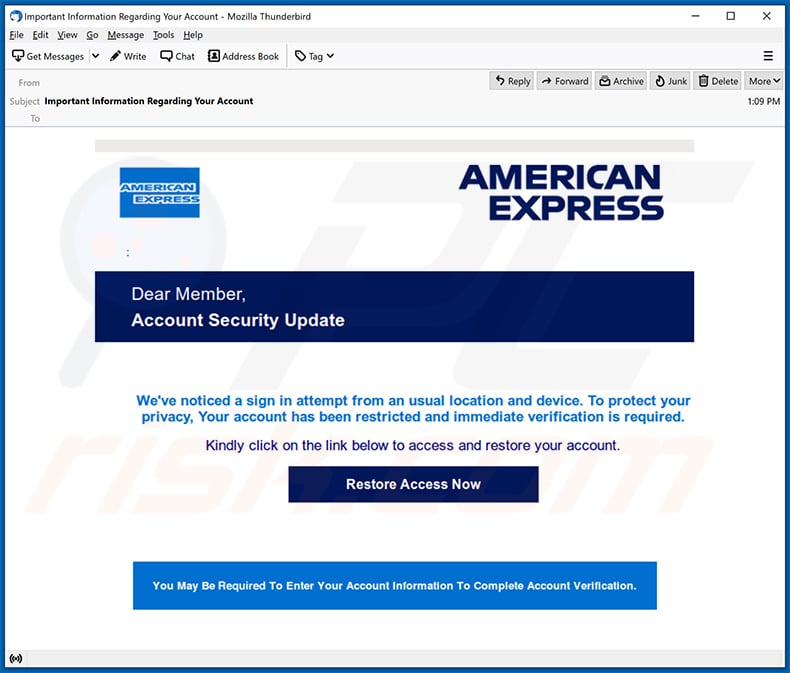 American Express Email Virus Removal and recovery steps (updated)