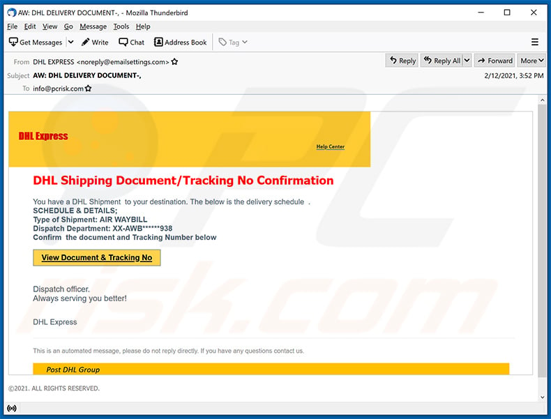 DHL Express Email Virus - Removal and recovery steps (updated)