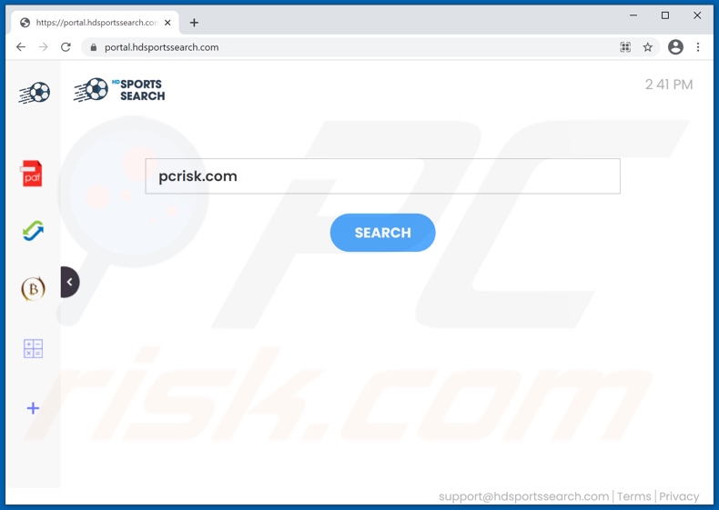 hdsportssearch.com browser hijacker