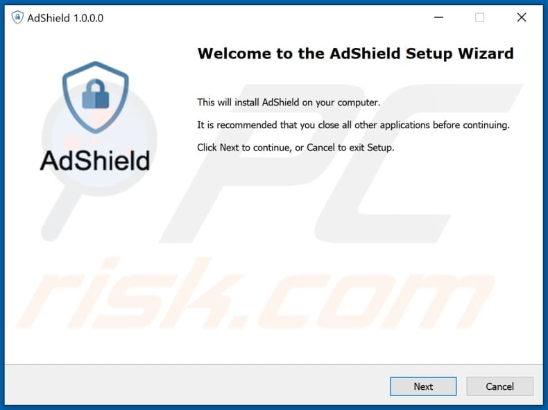 AdShield malware fake installer