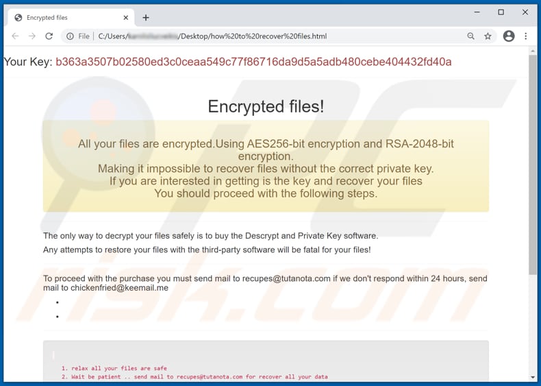 XRatLocker decrypt instructions (how to recover files.html)