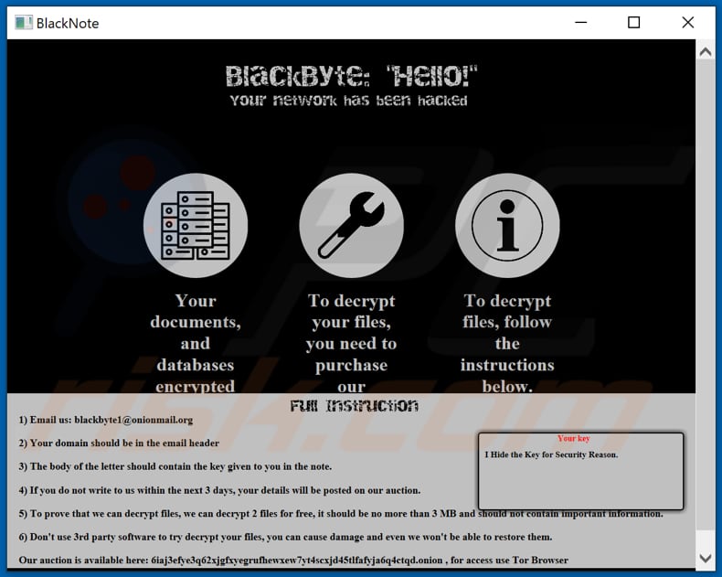 Blackbyte Ransomware Decryption Removal And Lost Files Recovery