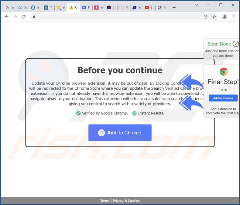 Update Your Chrome Browser Extension POP-UP Scam Removal and recovery steps (updated)