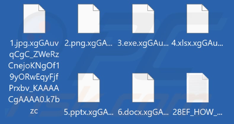 Files encrypted by K7bzc ransomware (.k7bzc extension)